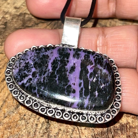 Charoite “Transformation Stone” 1 1/2”x2” Pendant - Picture 10 of 14